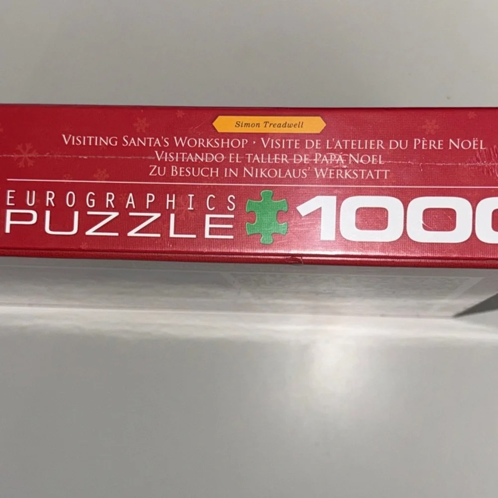 Eurographics 1000-Piece Jigsaw Puzzle - Visiting Santa's Workshop (Red)
